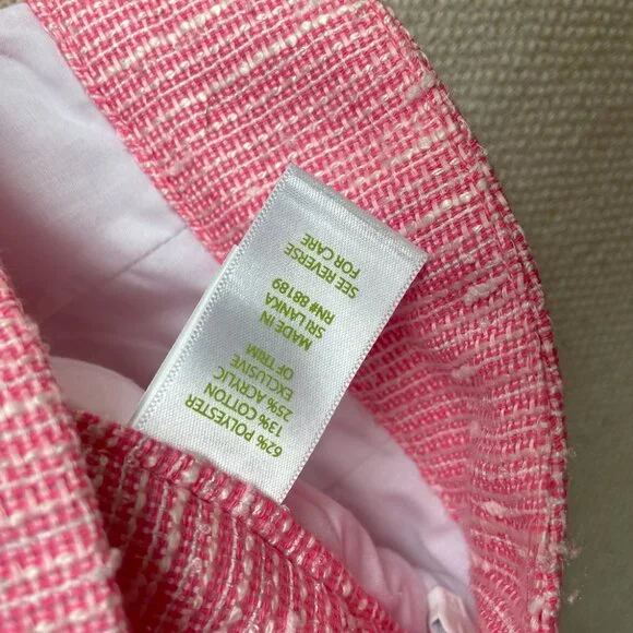 Lilly Pulitzer Sloane Shorts Sparkle Pink Swirly Boucle Tweed Size 00 Like New - Picture 13 of 15